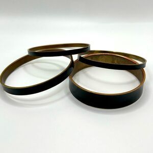 *3/$20* Set of 4 lightweight black enamel bangles